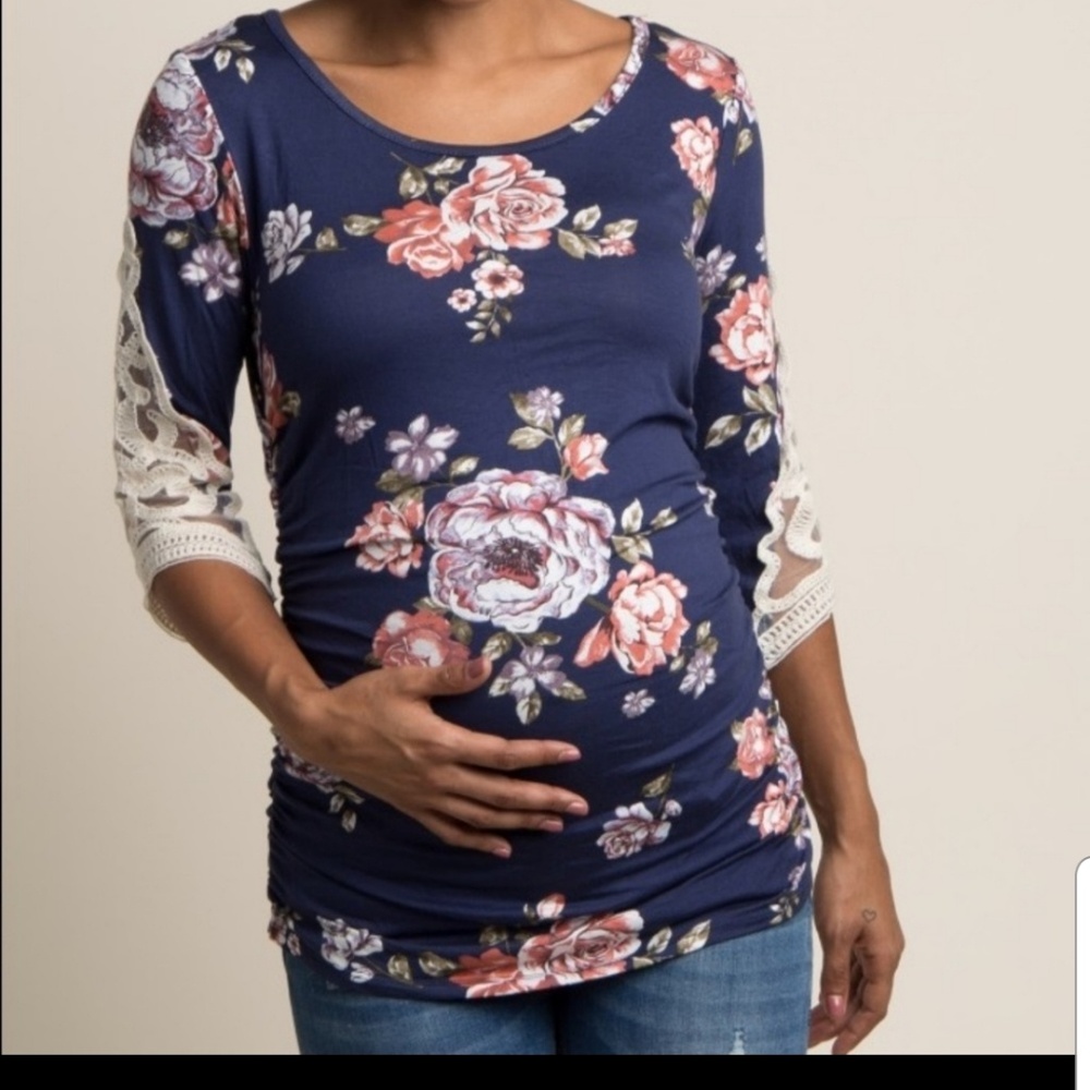Maternity Pinkblush 3/4 Length Sleeve Top